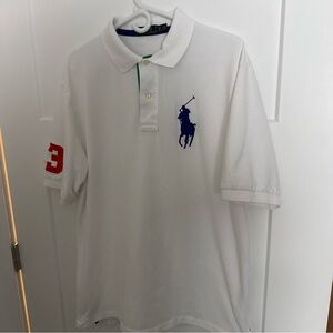 Polo by Ralph Lauren White Shirt with Blue Accents